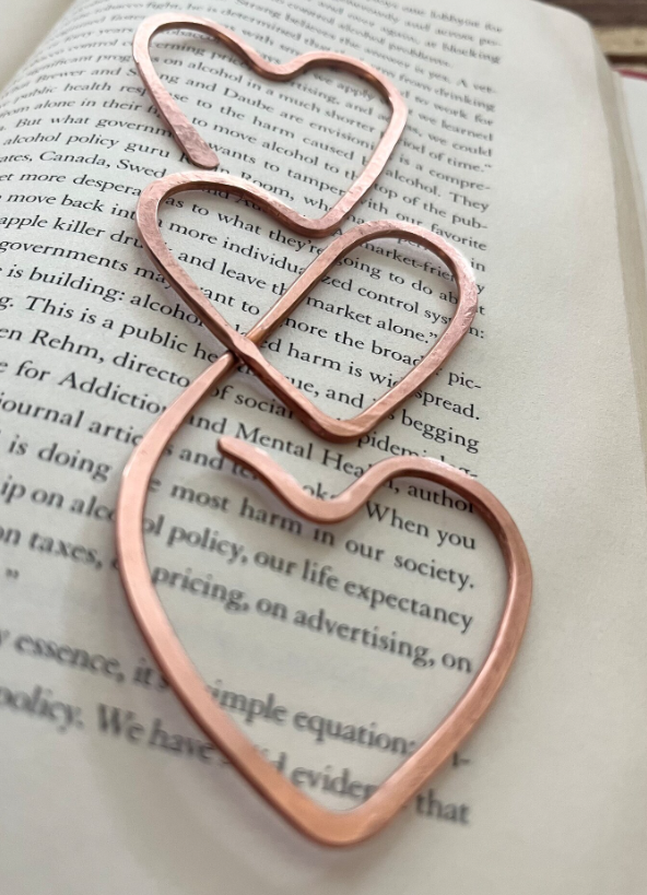 Infinity Love Heart Bookmark  Handmade Copper Wire Line Art – Autumn and  June