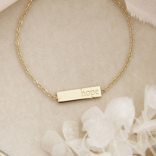 Hope Bracelet, Jeremiah 29:11: Yellow Gold