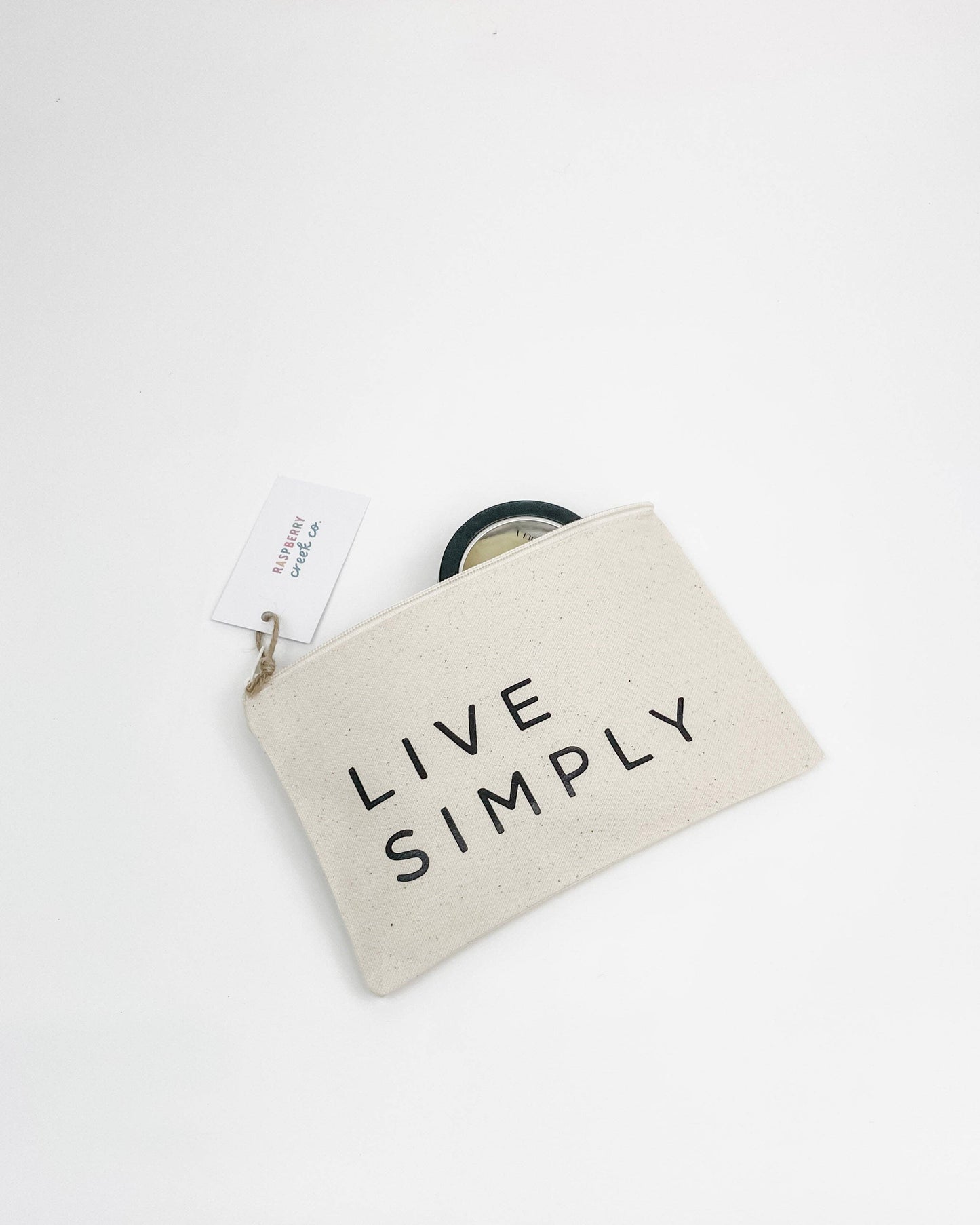 Live Simply Small Zipper Pouch