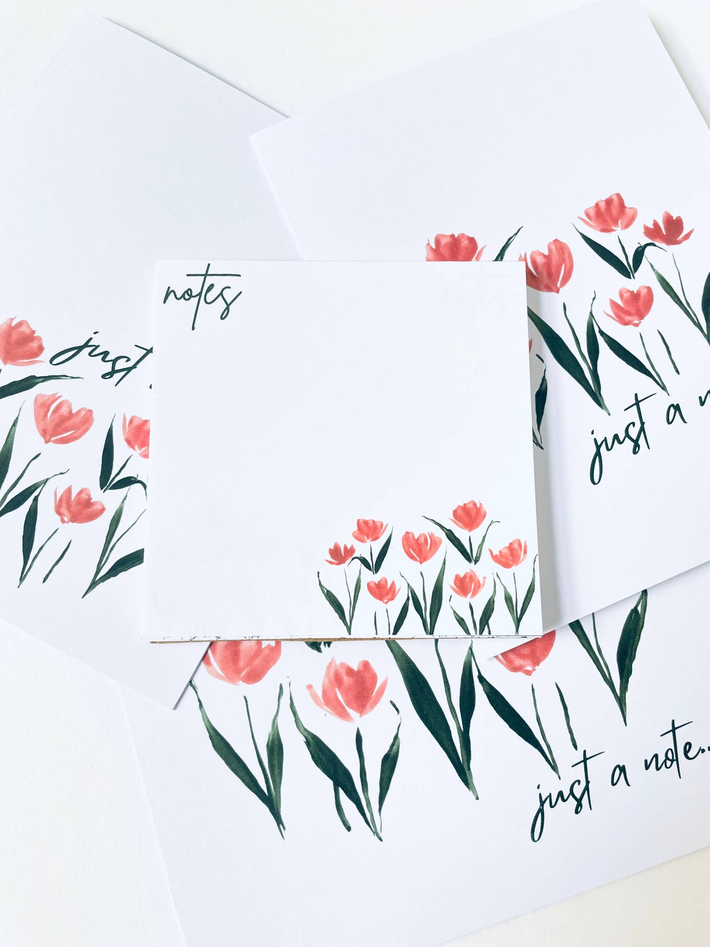Simple Tulip Stationery Sets, Notepads and Card Box Set