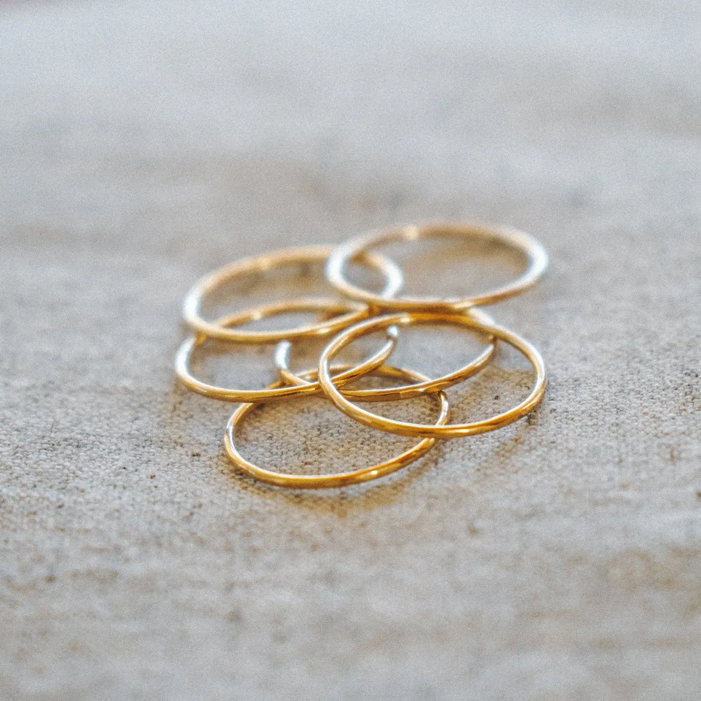 Hammered Stacking Ring, set of 1