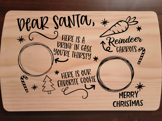 Dear Santa- 18.75" x 11.5" Cutting Board