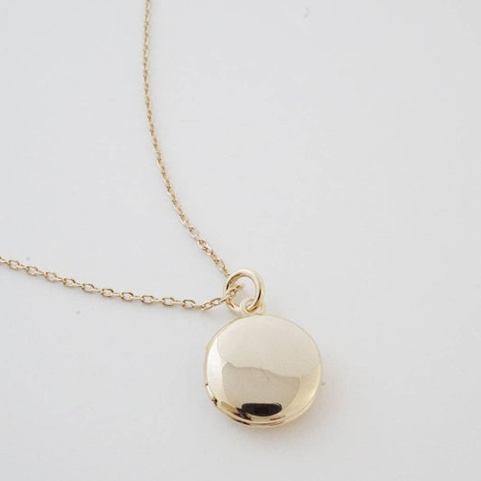 Keepsake Mini Locket Necklace, Gold