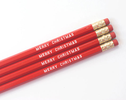 Merry Christmas Pencils, set of 2