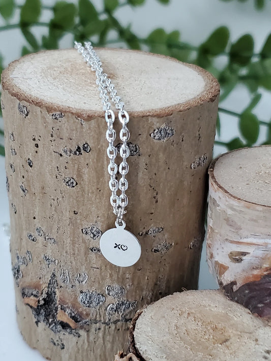 Mini Hand Stamped Necklace