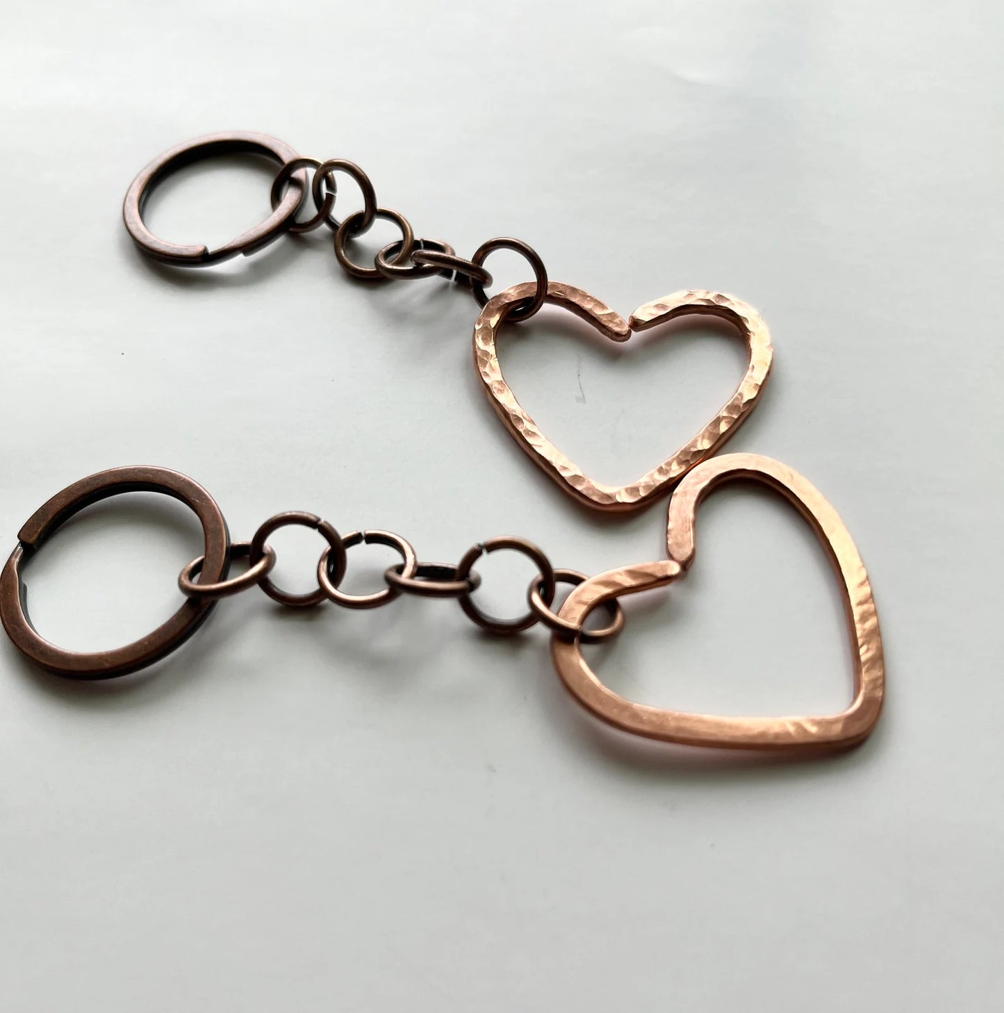 Heart Keychain | Handmade Salvaged Copper Wire Art