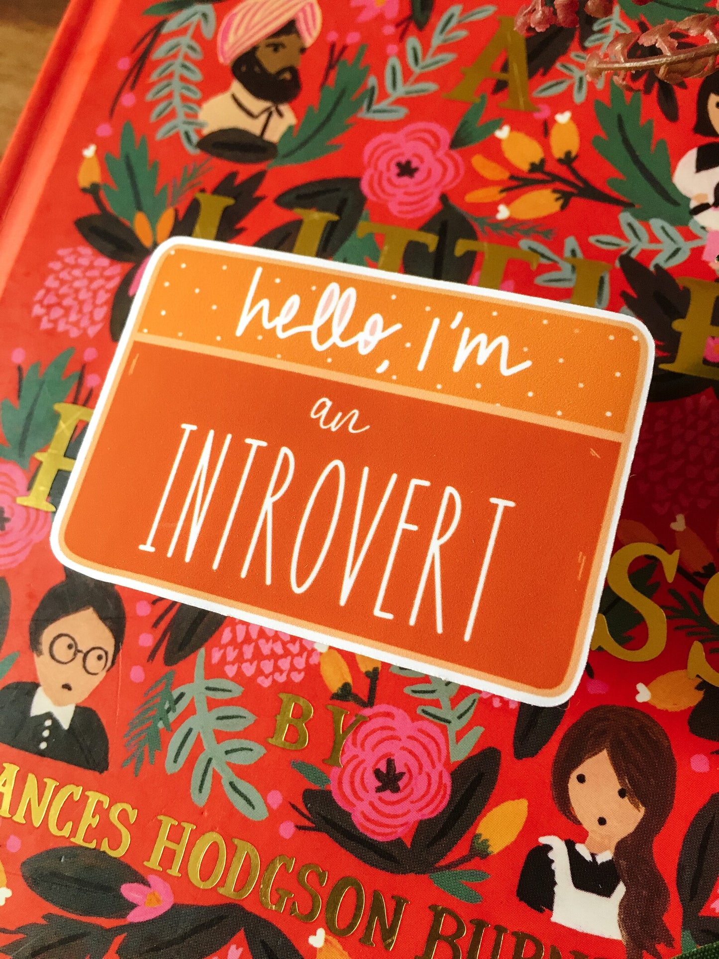 Hello I'm An Introvert Mental Health Matte Sticker