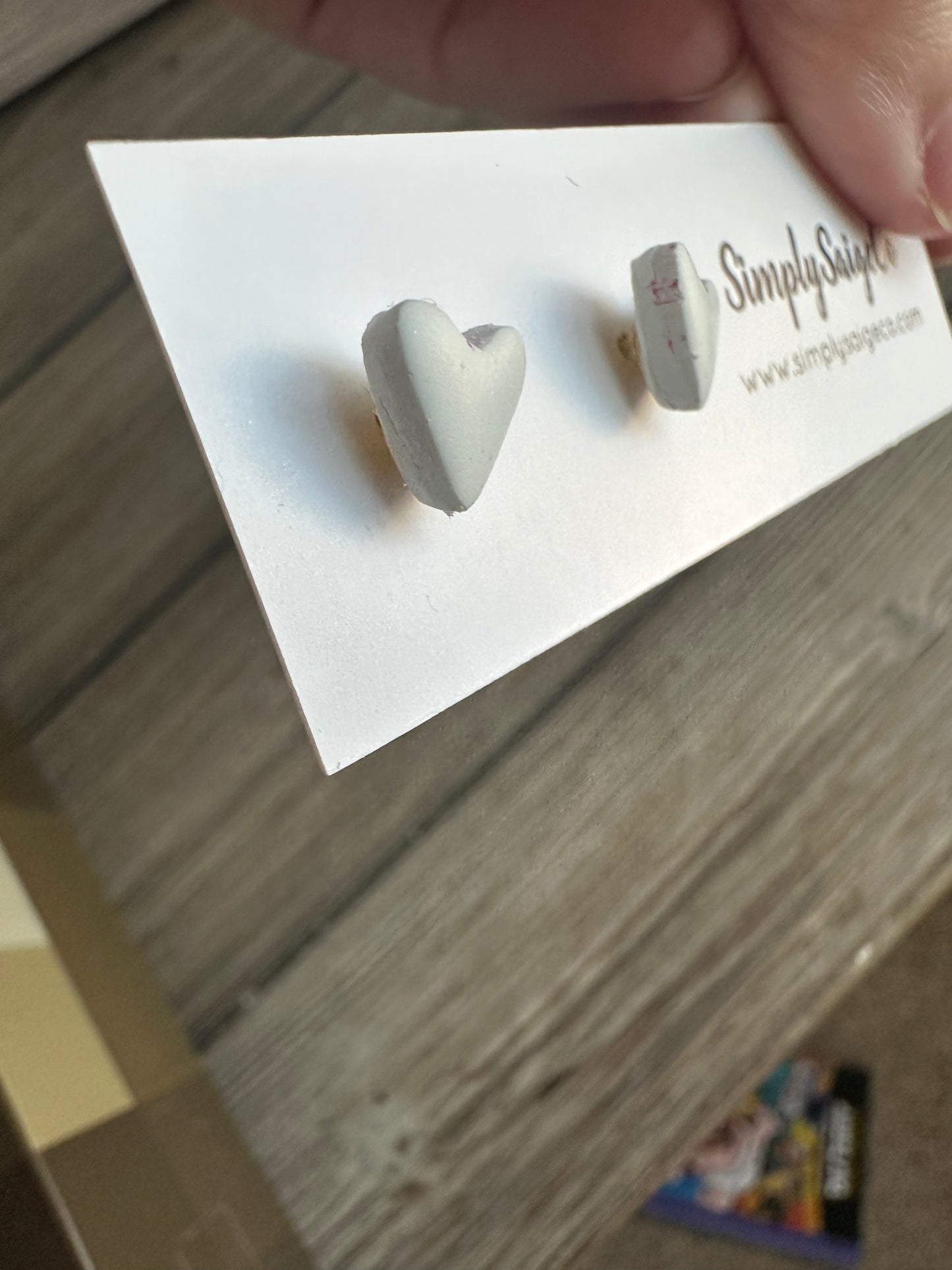 Mini heart studs