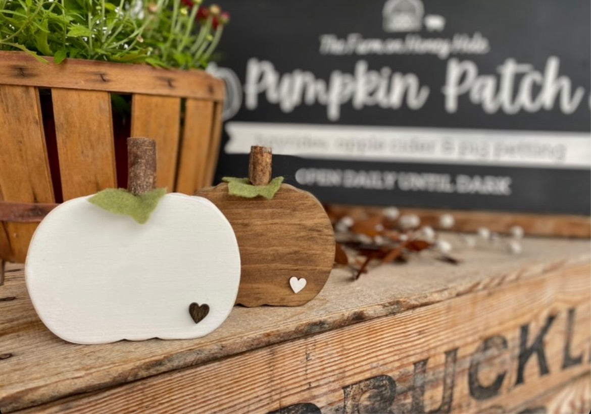 Mini Wooden Pumpkin - Available in Walnut