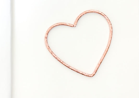 Heart Bookmark | Handmade Copper Bookmark- Hammered Texture
