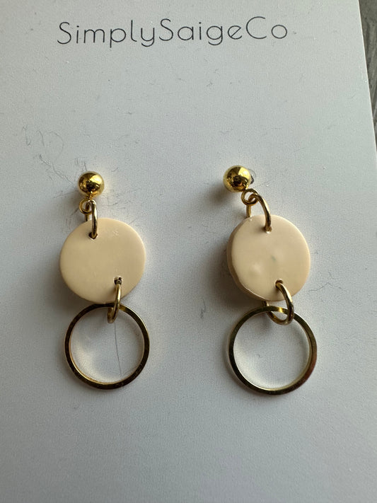 Perfectly imperfect tan Leah earrings