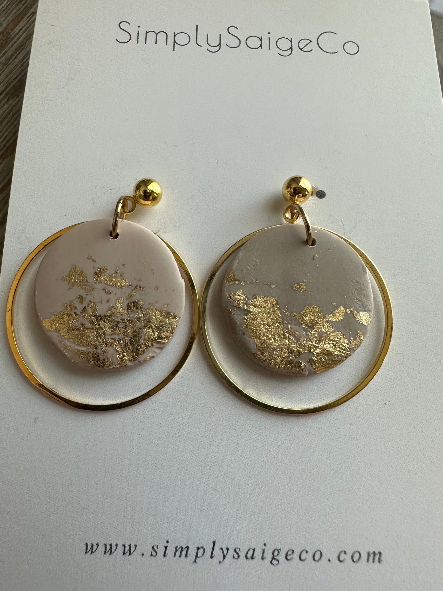 Taupe gold flake dangles perfectly imperfect