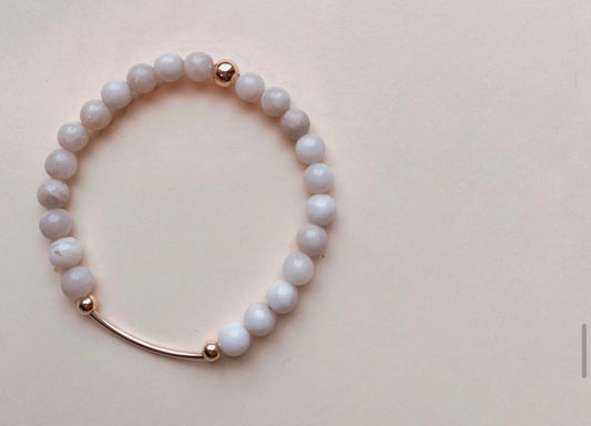 White Agate Bracelet