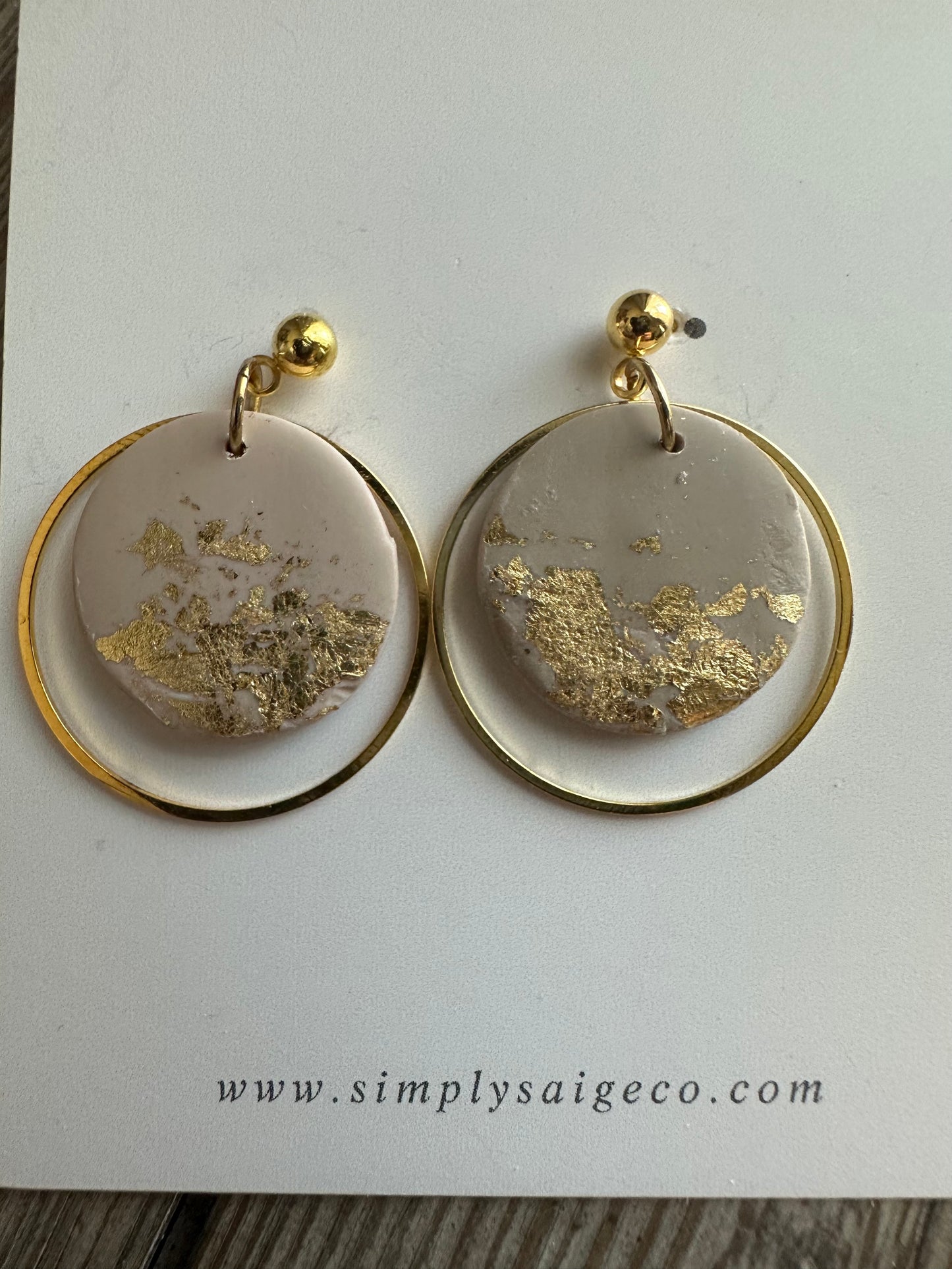 Taupe gold flake dangles perfectly imperfect