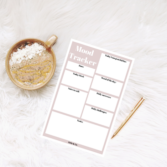 Mental Health Mood Tracker Notepad