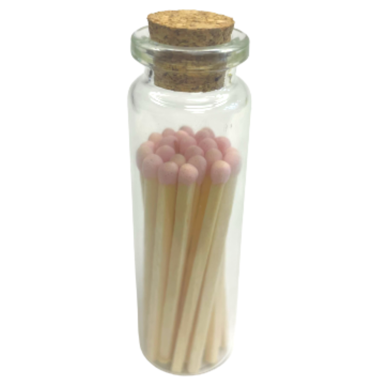 1.85 Lilac Pink Decorative Matches In Jar with striker