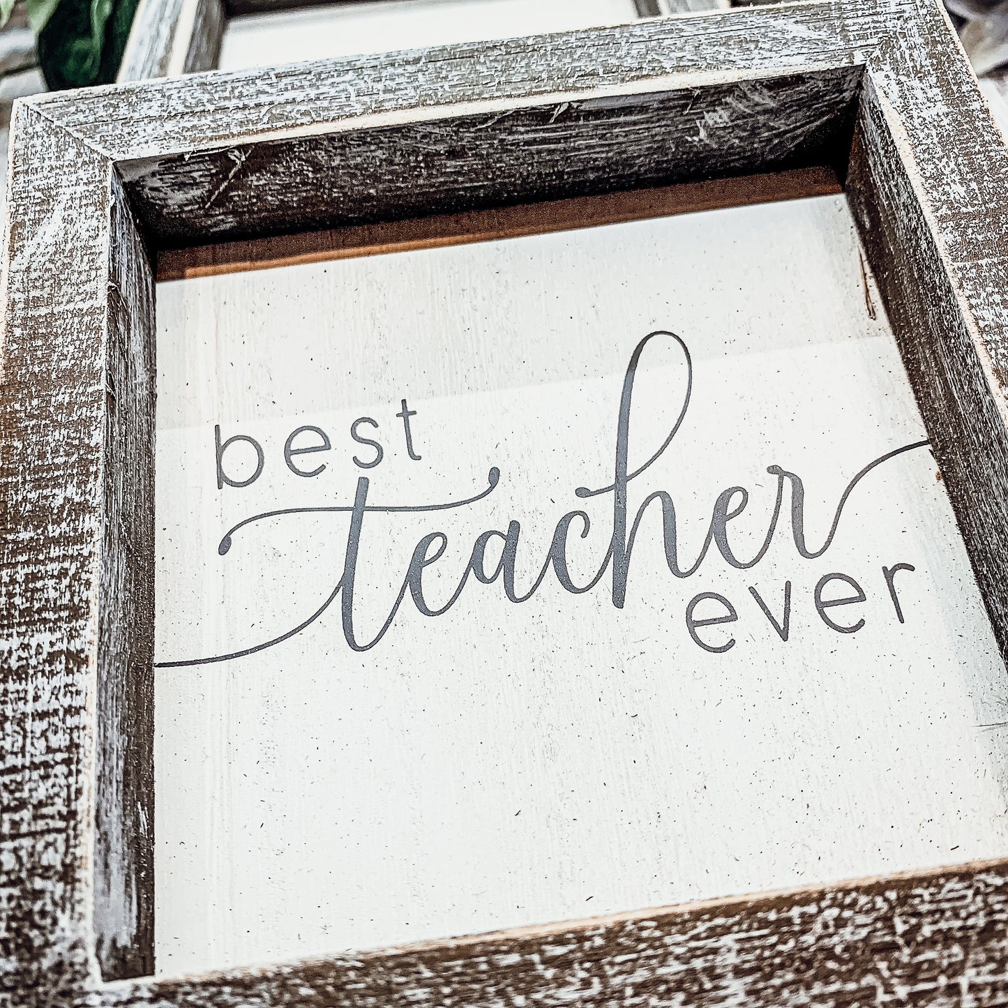 Best Teacher Sign Wooden 5"